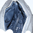 CHANEL Cococoon Shoulder Bag Nylon Gray Silver CC Auth bs30090-19