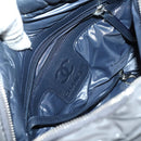 CHANEL Cococoon Shoulder Bag Nylon Gray Silver CC Auth bs30090-20