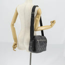 CHANEL Cococoon Shoulder Bag Nylon Gray Silver CC Auth bs30090-22