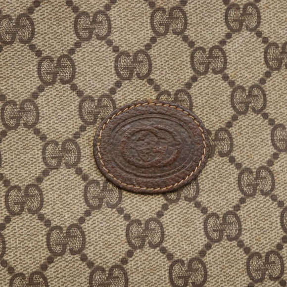 GUCCI GG Supreme Tote Bag PVC Beige 156 02 109 Auth bs30092