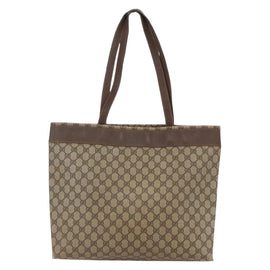 GUCCI GG Supreme Tote Bag PVC Beige 156 02 109 Auth bs30092 - 0