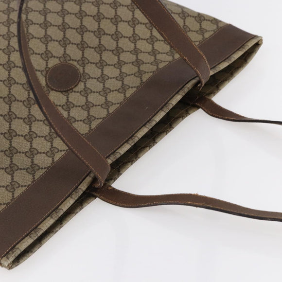 GUCCI GG Supreme Tote Bag PVC Beige 156 02 109 Auth bs30092