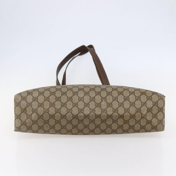 GUCCI GG Supreme Tote Bag PVC Beige 156 02 109 Auth bs30092