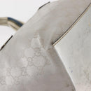 GUCCI GG Canvas Sherry Line Tote Bag Silver 131228 Auth bs30093-14