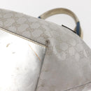 GUCCI GG Canvas Sherry Line Tote Bag Silver 131228 Auth bs30093-15
