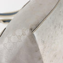 GUCCI GG Canvas Sherry Line Tote Bag Silver 131228 Auth bs30093-16