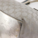 GUCCI GG Canvas Sherry Line Tote Bag Silver 131228 Auth bs30093-9