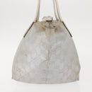 GUCCI GG Canvas Sherry Line Tote Bag Silver 131228 Auth bs30093-4