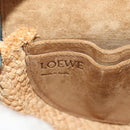 LOEWE Gate Bag Mini Shoulder Bag straw Beige Light Blue Auth bs30097A-20