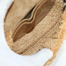 LOEWE Gate Bag Mini Shoulder Bag straw Beige Light Blue Auth bs30097A-10