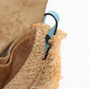 LOEWE Gate Bag Mini Shoulder Bag straw Beige Light Blue Auth bs30097A-21