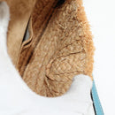 LOEWE Gate Bag Mini Shoulder Bag straw Beige Light Blue Auth bs30097A-23