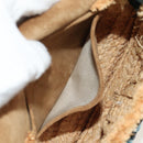 LOEWE Gate Bag Mini Shoulder Bag straw Beige Light Blue Auth bs30097A-11