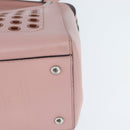 FENDI Dot Com Hand Bag Leather 2way Pink Silver Auth bs30098-16