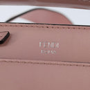 FENDI Dot Com Hand Bag Leather 2way Pink Silver Auth bs30098-19