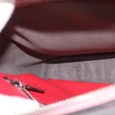 FENDI Dot Com Hand Bag Leather 2way Pink Silver Auth bs30098-21