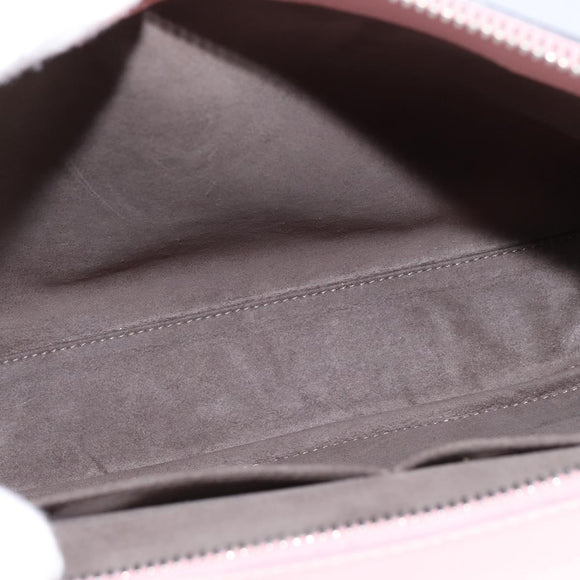 FENDI Dot Com Hand Bag Leather 2way Pink Silver Auth bs30098