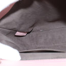 FENDI Dot Com Hand Bag Leather 2way Pink Silver Auth bs30098-24