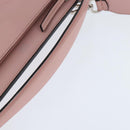 FENDI Dot Com Hand Bag Leather 2way Pink Silver Auth bs30098-7