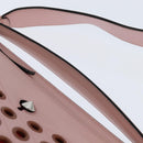 FENDI Dot Com Hand Bag Leather 2way Pink Silver Auth bs30098-14