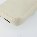 FENDI Micro Bucket Monster Shoulder Bag Leather 2way White Silver Auth bs30100-17