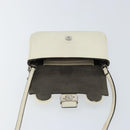 FENDI Micro Bucket Monster Shoulder Bag Leather 2way White Silver Auth bs30100-19