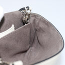 FENDI Micro Bucket Monster Shoulder Bag Leather 2way White Silver Auth bs30100-21