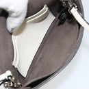 FENDI Micro Bucket Monster Shoulder Bag Leather 2way White Silver Auth bs30100-23