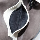 FENDI Micro Bucket Monster Shoulder Bag Leather 2way White Silver Auth bs30100-24