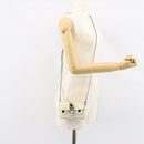 FENDI Micro Bucket Monster Shoulder Bag Leather 2way White Silver Auth bs30100-25