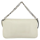 FENDI Micro Bucket Monster Shoulder Bag Leather 2way White Silver Auth bs30100-2