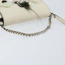 FENDI Micro Bucket Monster Shoulder Bag Leather 2way White Silver Auth bs30100-7