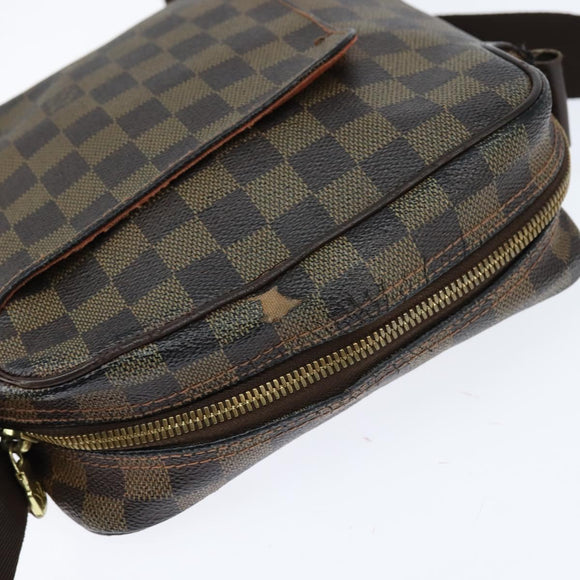 LOUIS VUITTON Damier Ebene Olaf PM Shoulder Bag N41442 LV Auth bs30109
