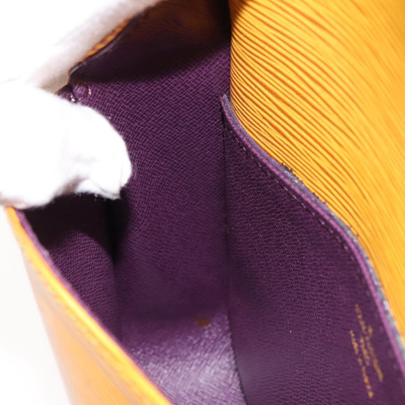 LOUIS VUITTON Epi Saint Cloud PM Shoulder Bag Yellow M52219 LV Auth bs30112