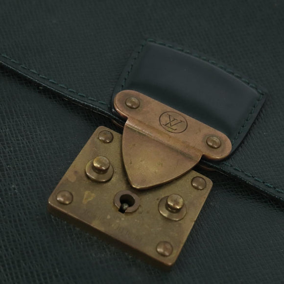 LOUIS VUITTON Taiga ServietteKourad Business Bag Epicea T16786 LV Auth bs30113