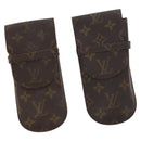 LOUIS VUITTON Monogram Etui Lunette Rabat Glasses Case 2Set M62970 Auth bs30115-1