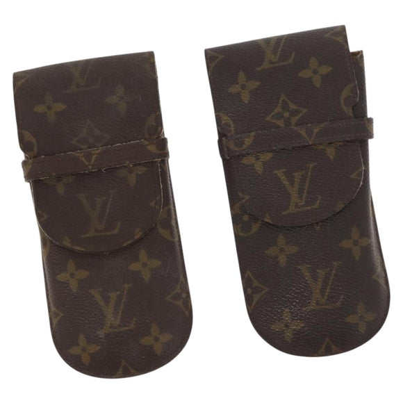 LOUIS VUITTON Monogram Etui Lunette Rabat Glasses Case 2Set M62970 Auth bs30115