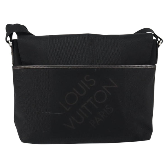 LOUIS VUITTON Damier Geant Roux Shoulder Bag Black M93079 LV Auth bs30119