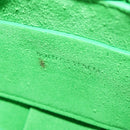 BOTTEGA VENETA MAXI INTRECCIATO Cassette Bag Leather White Green Auth bs30121A-21