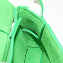 BOTTEGA VENETA MAXI INTRECCIATO Cassette Bag Leather White Green Auth bs30121A-23