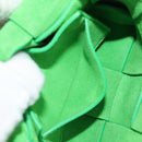 BOTTEGA VENETA MAXI INTRECCIATO Cassette Bag Leather White Green Auth bs30121A-24