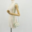 BOTTEGA VENETA MAXI INTRECCIATO Cassette Bag Leather White Green Auth bs30121A-25
