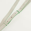 BOTTEGA VENETA MAXI INTRECCIATO Cassette Bag Leather White Green Auth bs30121A-10