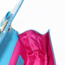 Salvatore Ferragamo Vala Shoulder Bag Enamel Blue Gold Auth bs30122-17