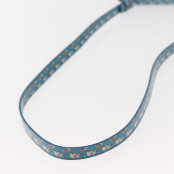 Salvatore Ferragamo Vala Shoulder Bag Enamel Blue Gold Auth bs30122