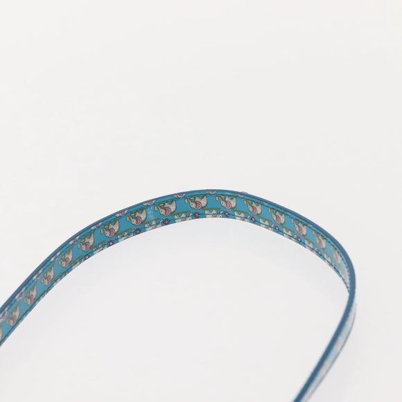 Salvatore Ferragamo Vala Shoulder Bag Enamel Blue Gold Auth bs30122