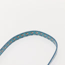 Salvatore Ferragamo Vala Schoudertas Emaille Blauw Goud Auth bs30122-8