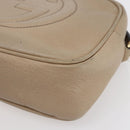GUCCI Small Disco Interlocking Bag Leather Beige Gold 308364 Auth bs30123-9