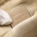 GUCCI Small Disco Interlocking Bag Leather Beige Gold 308364 Auth bs30123-12