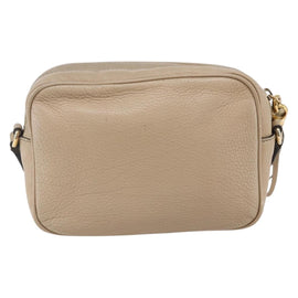 GUCCI Small Disco Interlocking Bag Leather Beige Gold 308364 Auth bs30123 - 0